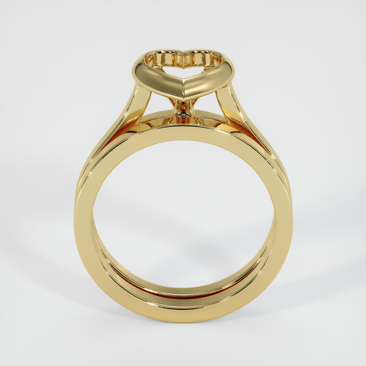 10K Yellow Gold Accent Stones Ring Setting