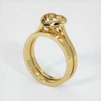 Wedding Set Emerald Ring 2.11 Ct., 18K Yellow Gold Combination Setting