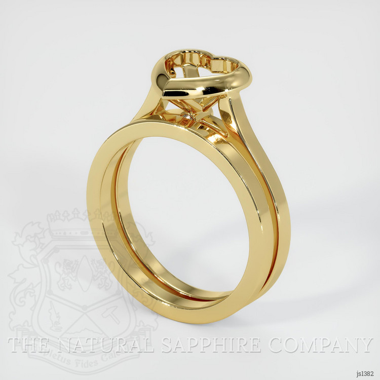 18K Yellow Gold Accent Stones Ring Setting