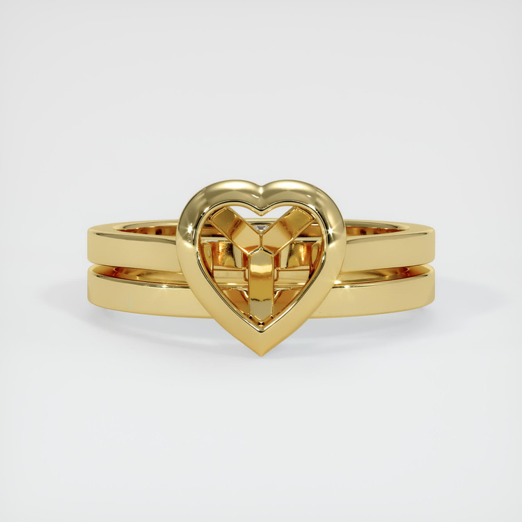 18K Yellow Gold Accent Stones Ring Setting