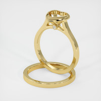 18K Yellow Gold Accent Stones Ring Setting Image