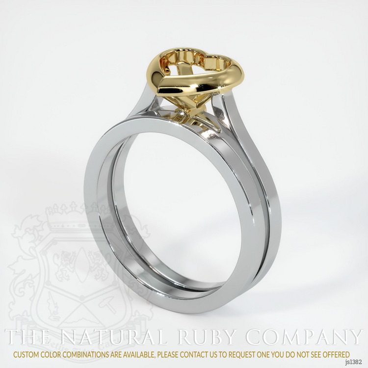 14K Yellow & White Accent Stones Ring Setting
