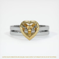 14K Yellow & White Accent Stones Ring Setting Image