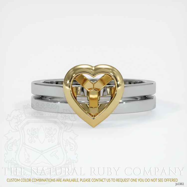 14K Yellow & White Accent Stones Ring Setting