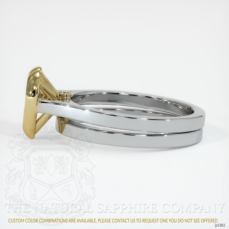 14K Yellow & White Accent Stones Ring Setting