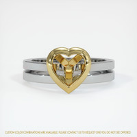 18K Yellow & White Accent Stones Ring Setting Image