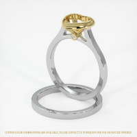 18K Yellow & White Accent Stones Ring Setting Image