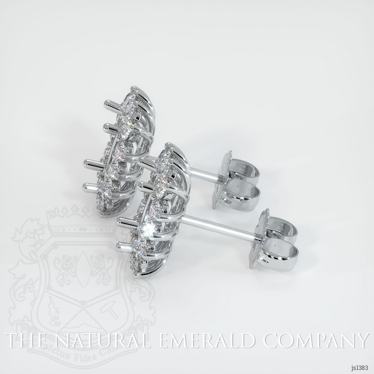 Platinum 950 Halo Earring Setting