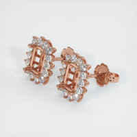 14K Rose Gold Halo Earring Setting Video