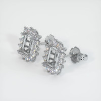 18K White Gold Halo Earring Setting Video