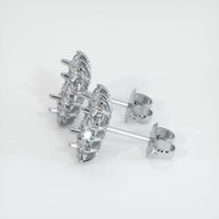 18K White Gold Halo Earring Setting Image
