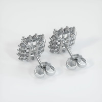 18K White Gold Halo Earring Setting Image