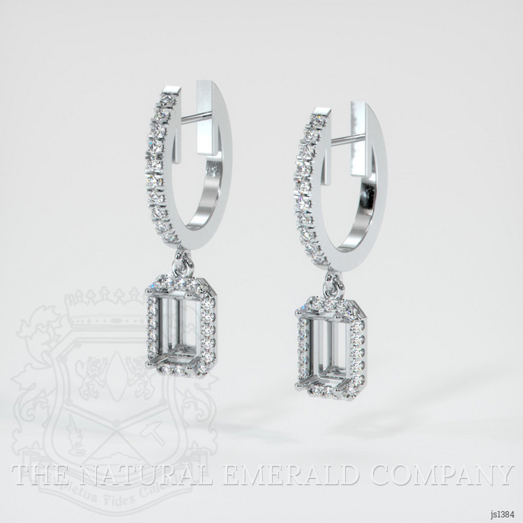 Platinum 950 Pave Earring Setting