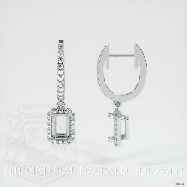 Platinum 950 Pave Earring Setting