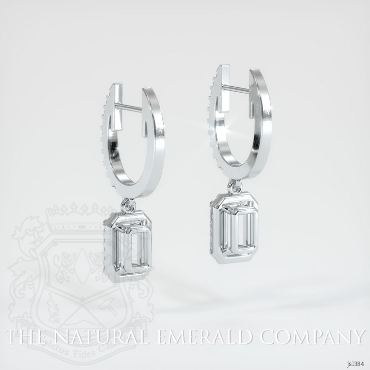 Platinum 950 Pave Earring Setting