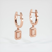 14K Rose Gold Pave Earring Setting Image