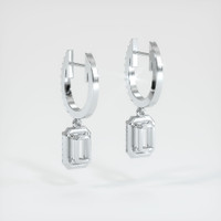 14K White Gold Pave Earring Setting Image