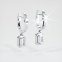 14K White Gold Pave Earring Setting Image