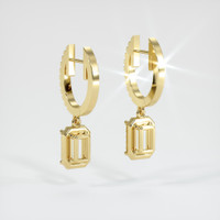 14K Yellow Gold Pave Earring Setting Image