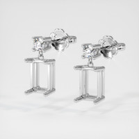 14K White Gold Accent Stones Earring Setting Video