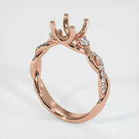 14K Rose Gold Three Stone Ring Setting Video
