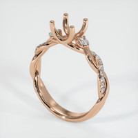 18K Rose Gold Three Stone Ring Setting Video