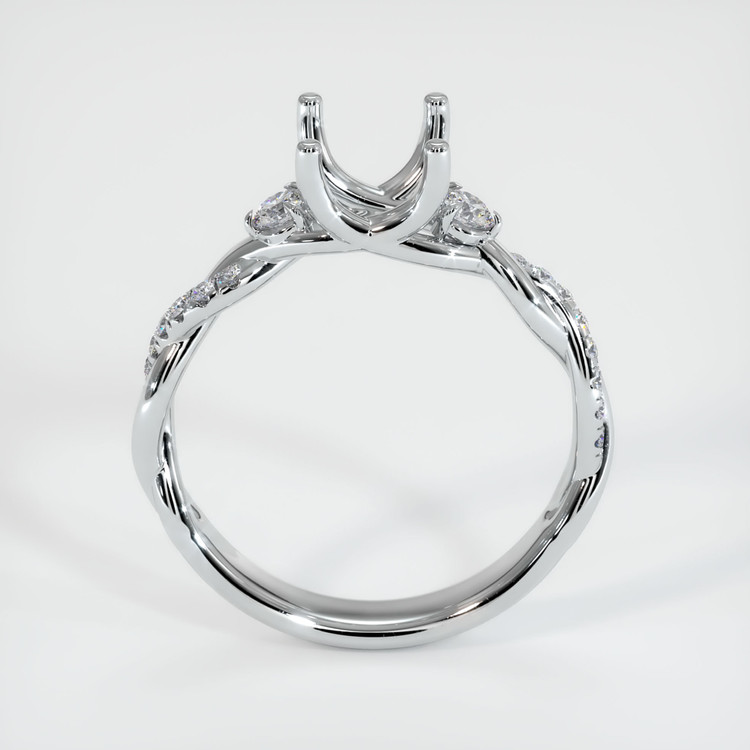 Silver Pave Ring Setting