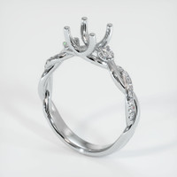 10K White Gold Pave Ring Setting Video