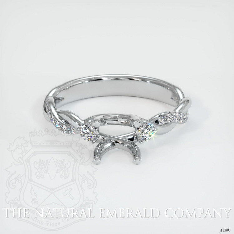 18K White Gold Pave Ring Setting