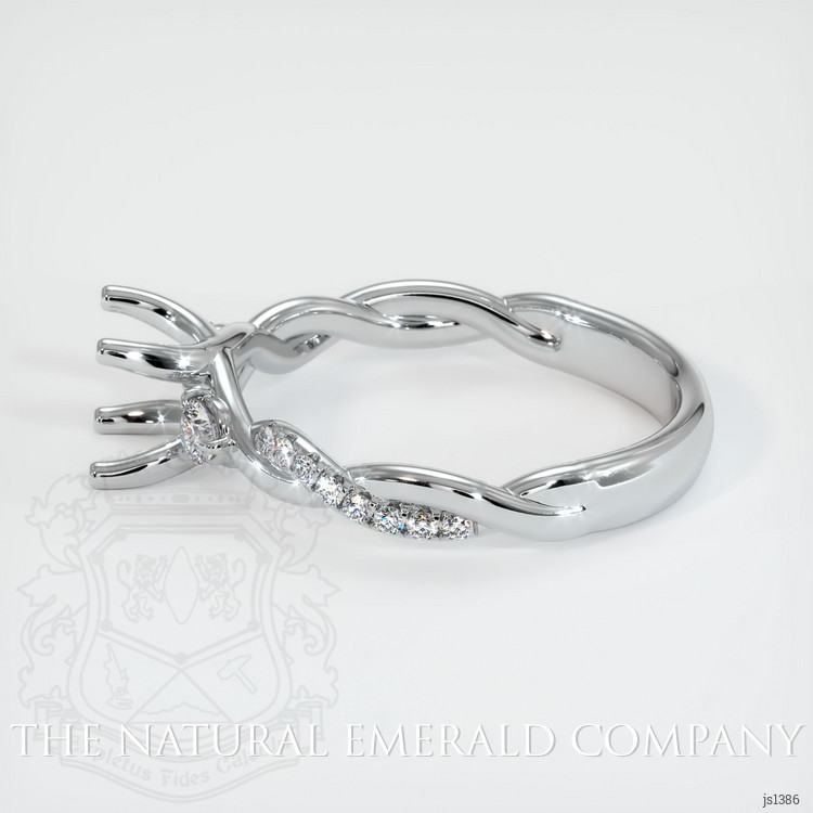 18K White Gold Pave Ring Setting