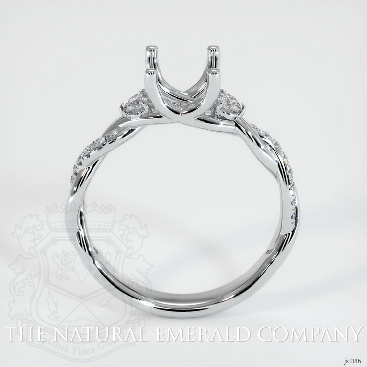 18K White Gold Pave Ring Setting