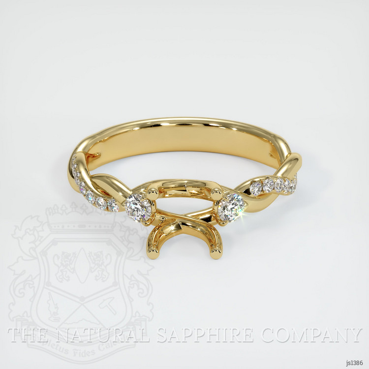 14K Yellow Gold Pave Ring Setting