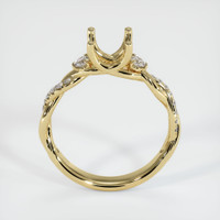 14K Yellow Gold Three Stone Ring Setting Image
