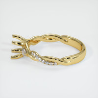18K Yellow Gold Three Stone Ring Setting Image