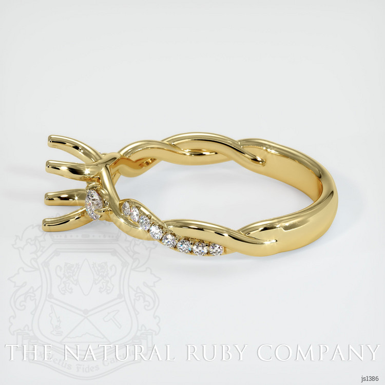 18K Yellow Gold Pave Ring Setting