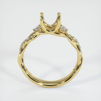 18K Yellow Gold Three Stone Ring Setting Image