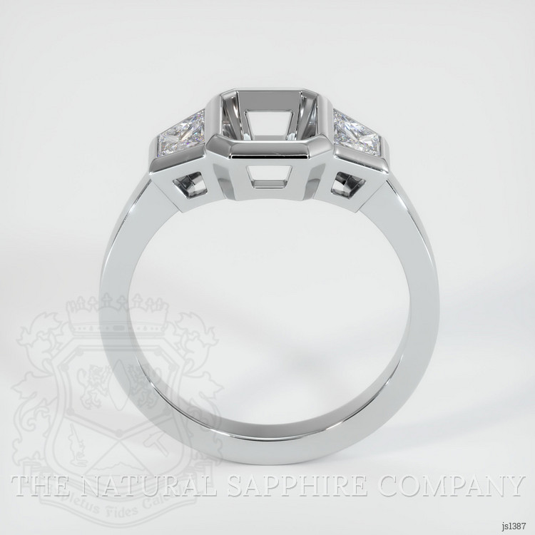 Platinum 950 Three Stone Ring Setting