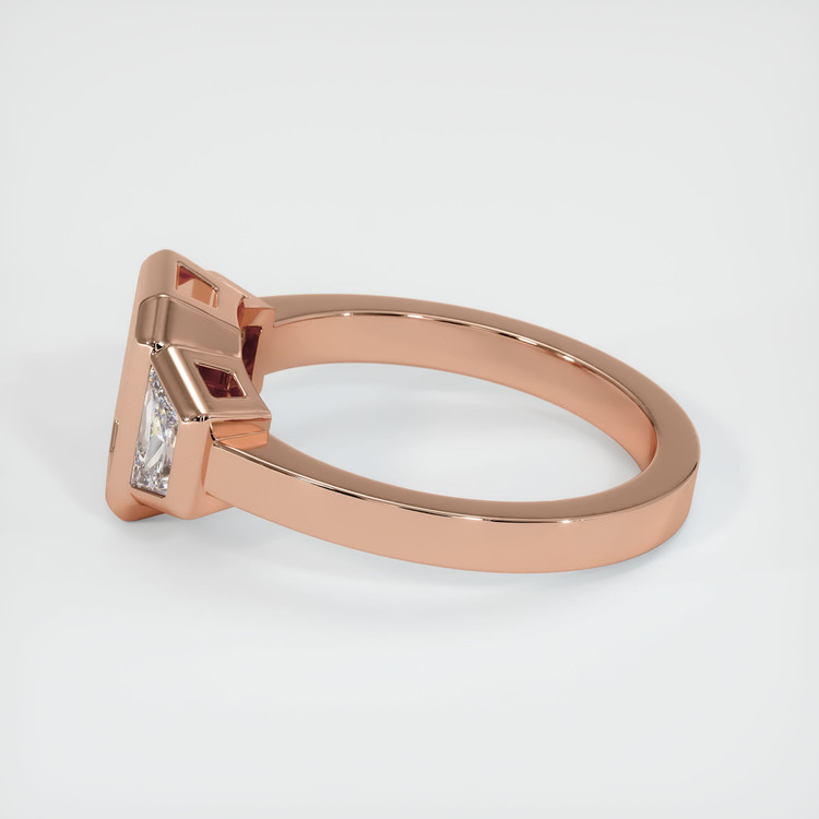 14K Rose Gold Three Stone Ring Setting