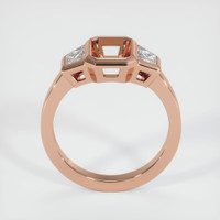 14K Rose Gold Three Stone Ring Setting Image