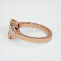 18K Rose Gold Three Stone Ring Setting Image