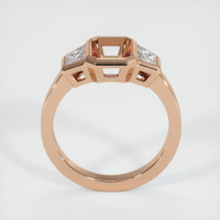 18K Rose Gold Three Stone Ring Setting Image