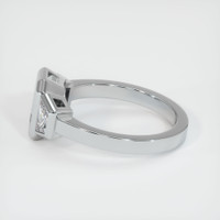 14K White Gold Three Stone Ring Setting Image