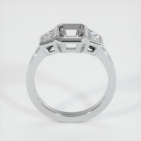 14K White Gold Three Stone Ring Setting Image