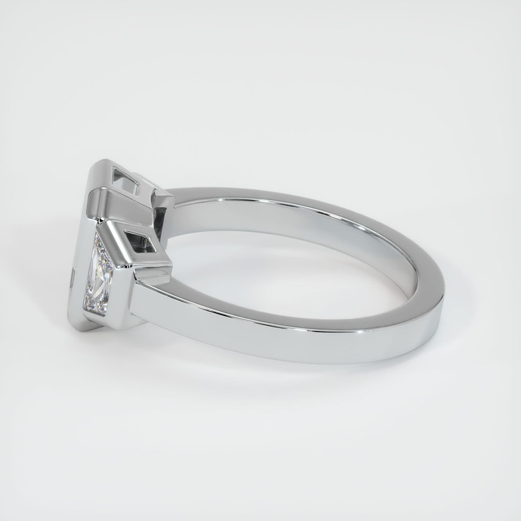 18K White Gold Three Stone Ring Setting