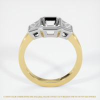 14K White & Yellow Three Stone Ring Setting Image