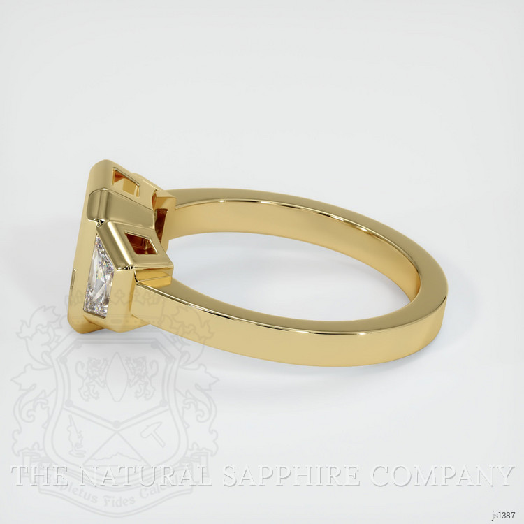 10K Yellow Gold Three Stone Ring Setting