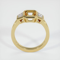 10K Yellow Gold Three Stone Ring Setting Image