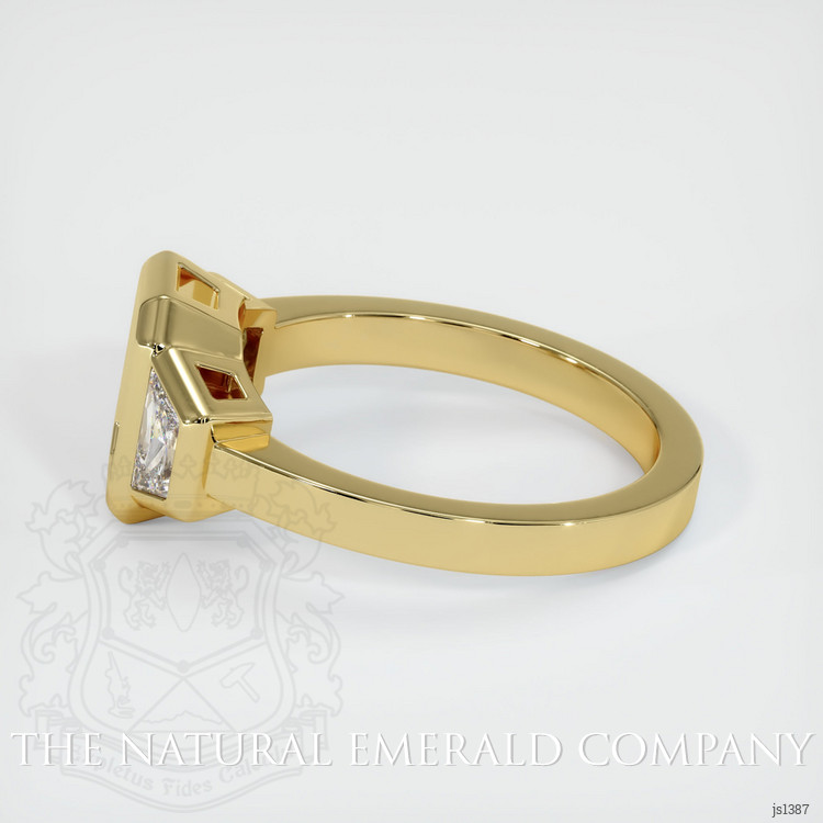 18K Yellow Gold Three Stone Ring Setting