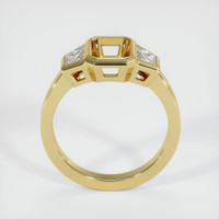 18K Yellow Gold Three Stone Ring Setting Image