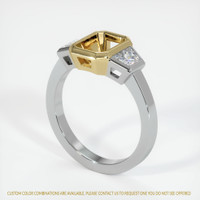 14K Yellow & White Three Stone Ring Setting Video